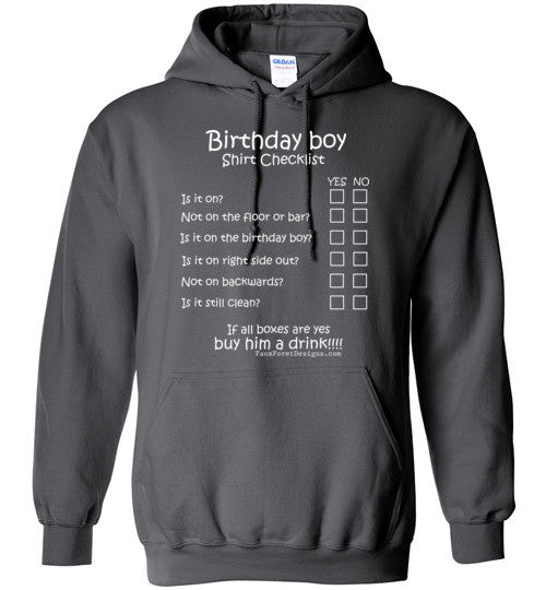 Birthday Boy Checklist Gildan Heavy Blend Hoodie