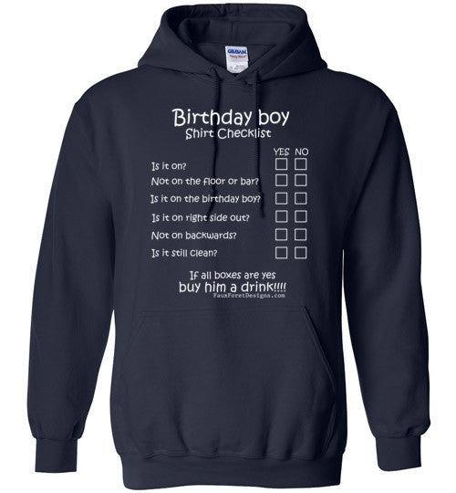 Birthday Boy Checklist Gildan Heavy Blend Hoodie